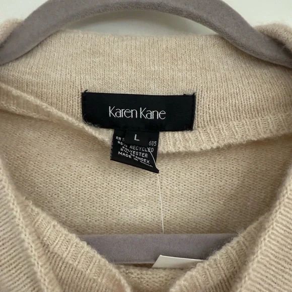 Karen Kane Cream Knit Sweater - Picture 2 of 5